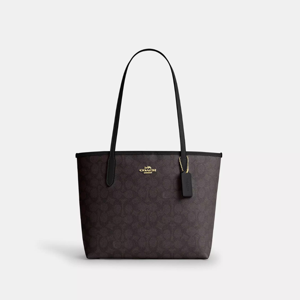 Coach City Medium Tote Bag – Black