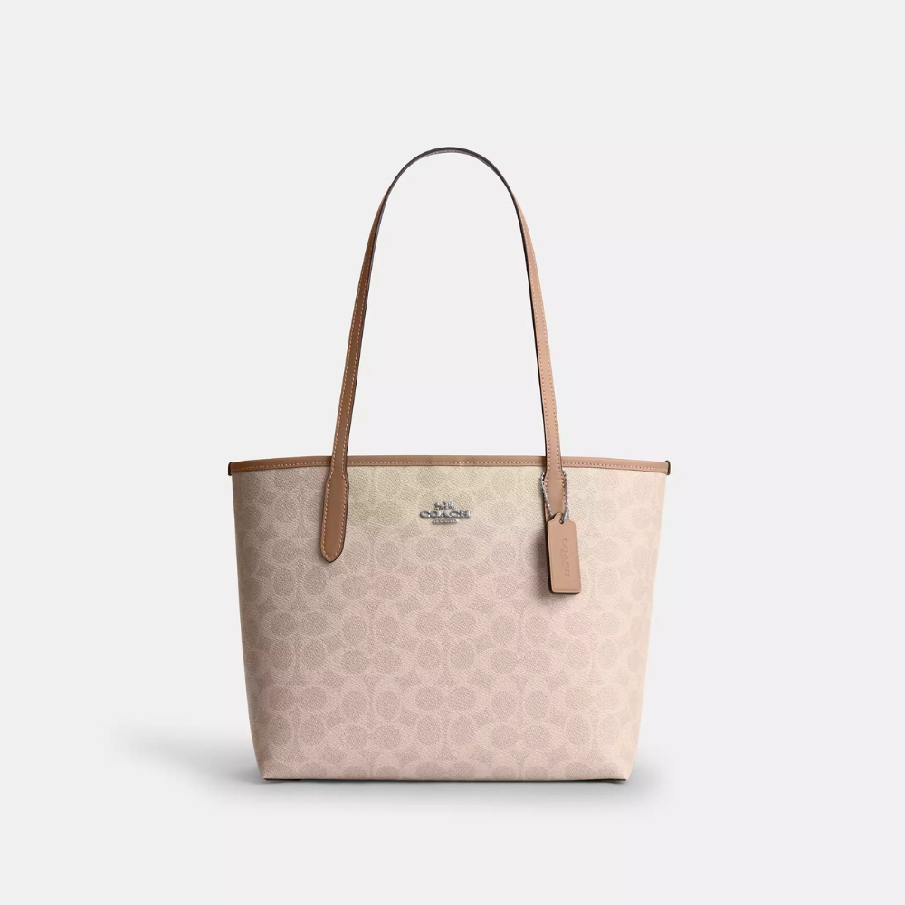 Coach City Medium Tote Bag – Sig Canvas Taupe